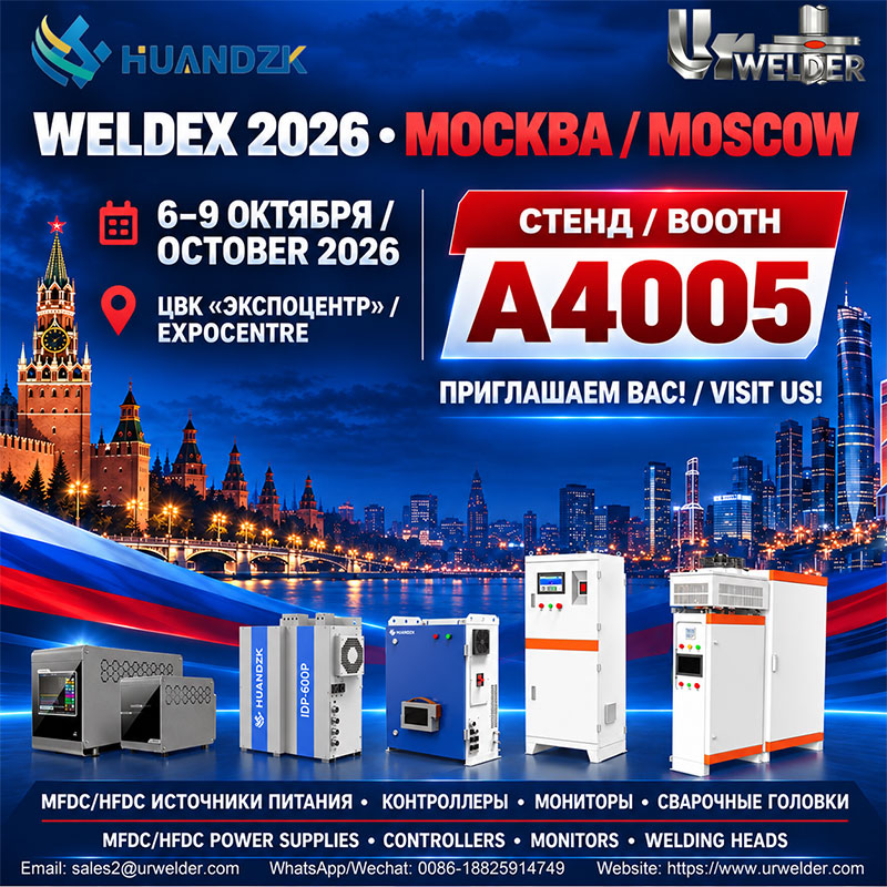 Precision resistance welding solutions featuring the IDP series and HD-400B debuted at the Weldex exhibition in Moscow